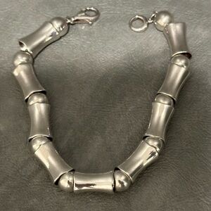 Robert Lee Morris Starling Silver Bamboo Style Bracelet